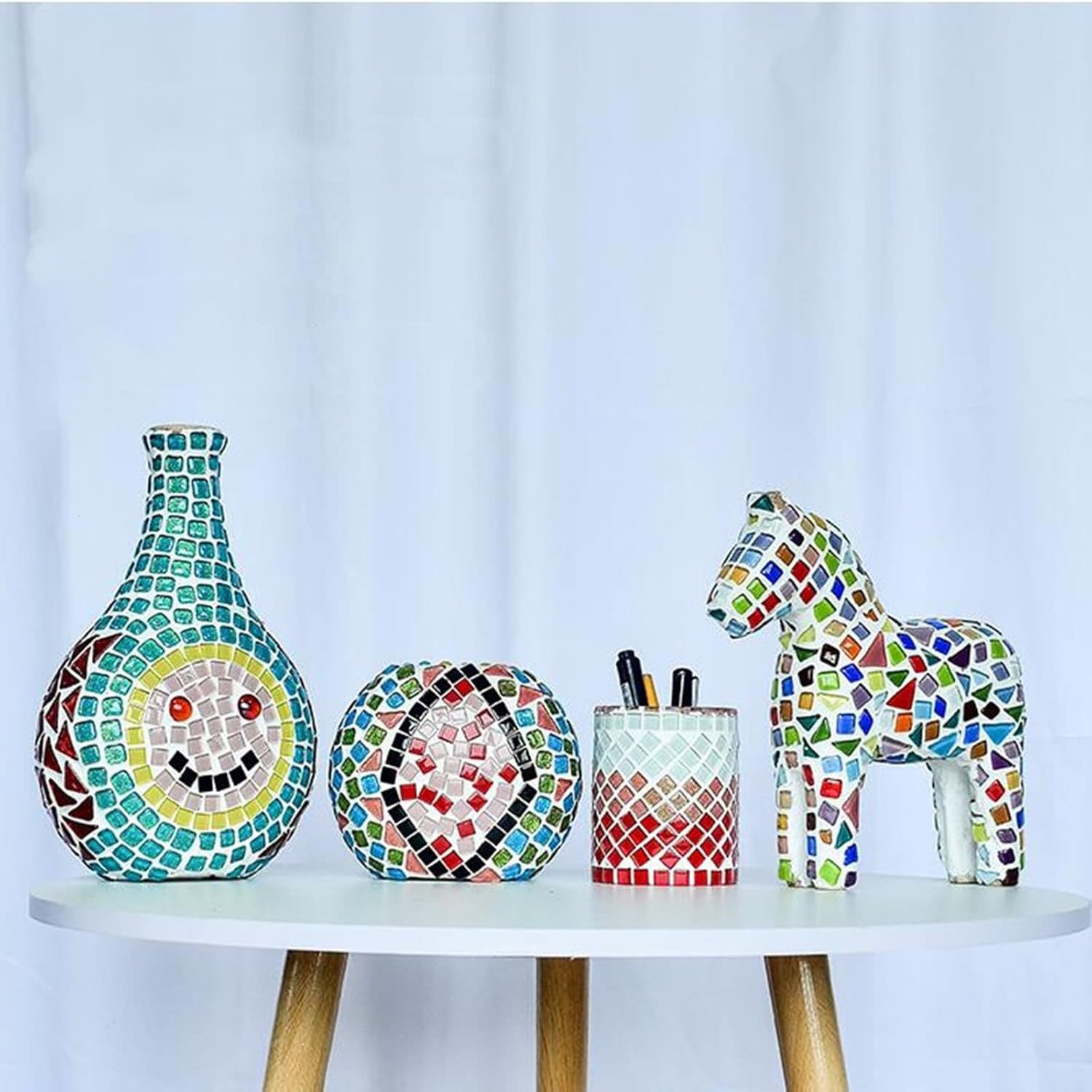 Szklane płytki mozaikowe nieregularne 1x1 cm 500g - obrazek 3