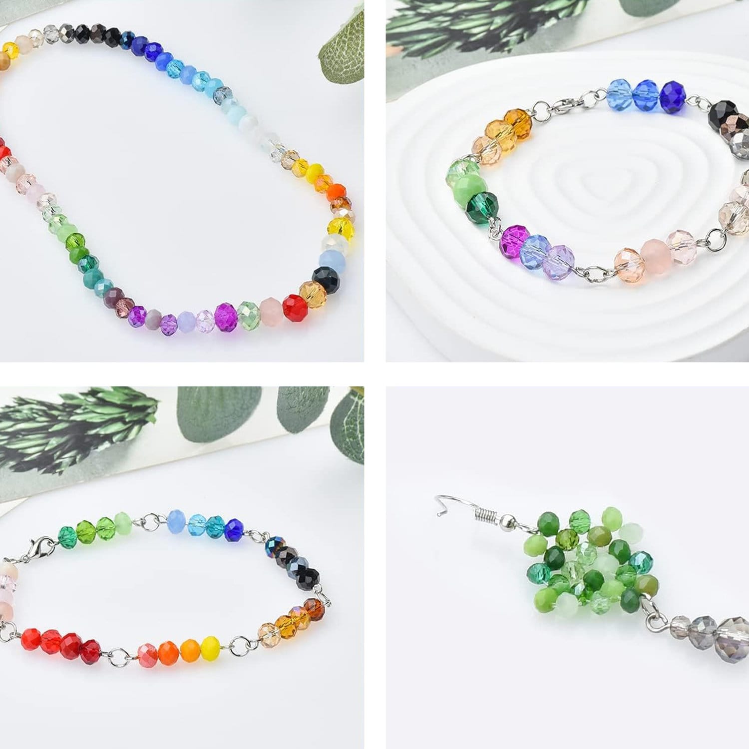 Szklane koraliki rondelle do biżuterii 4/6/8 mm 1000 szt. - obrazek 5