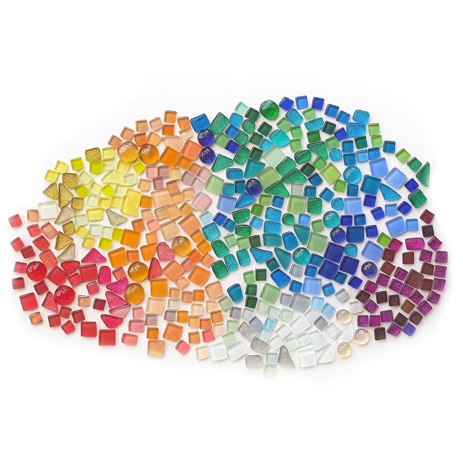 Szklane płytki mozaikowe nieregularne 1x1 cm 500g - obrazek 2