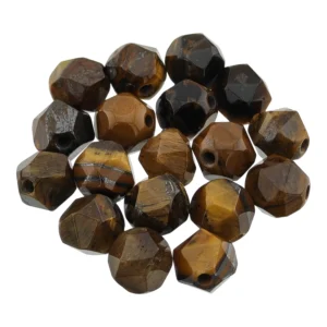 Kamień Naturalny Tygrysie Oko Fasetowane 6 mm 20 szt.