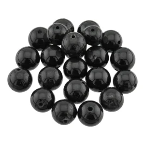 Turmalin Czarny Naturalny Kamień Koraliki Okrągłe 8 mm 20 szt.
