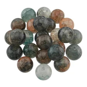 Szklane Koraliki Crackle 8 mm 100 szt. Kolory Ziemi