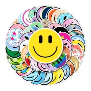 Naklejki Wlepki Uśmiechnięte Buzie Smiley Zestaw 50 szt.