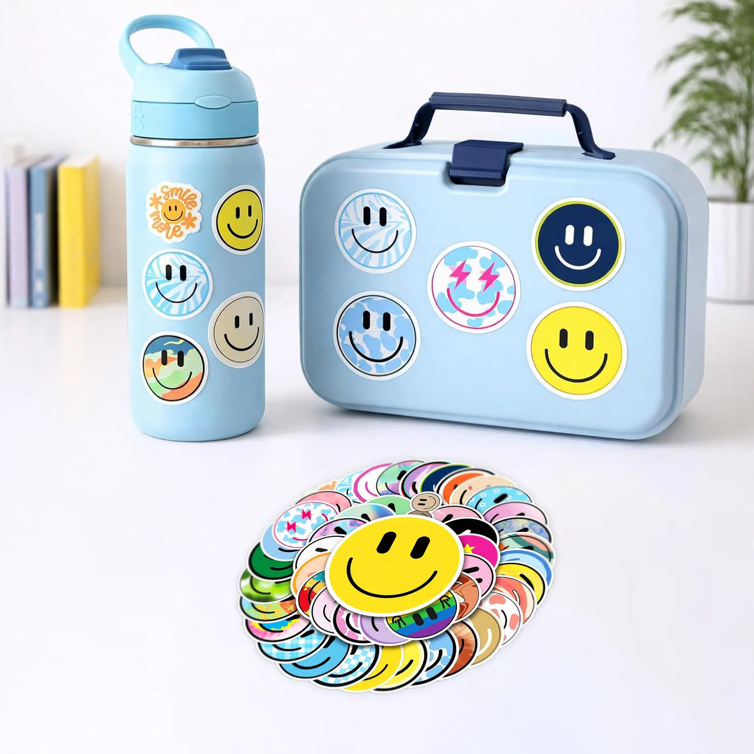 Naklejki Wlepki Uśmiechnięte Buzie Smiley Zestaw 50 szt. - obrazek 6