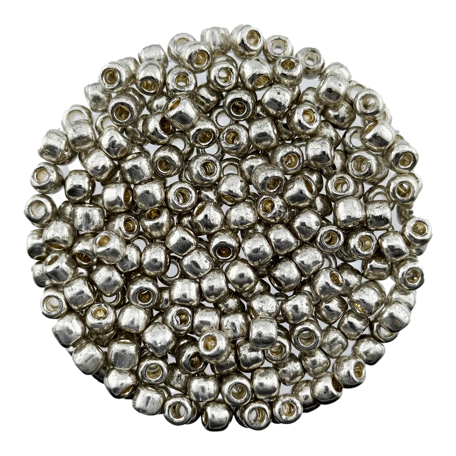 Szklane Koraliki Drobne Seeds 2 mm 8 gram Srebrne