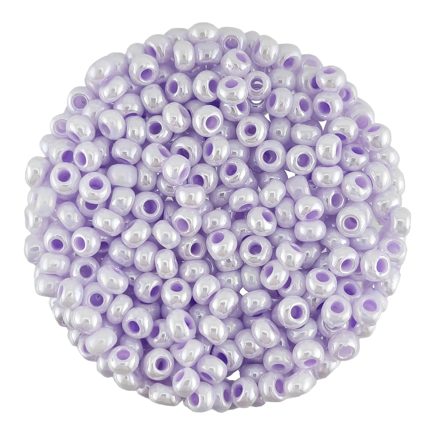 Koraliki Szklane Drobne Seeds 2 mm 8 gram Perłowy Liliowy
