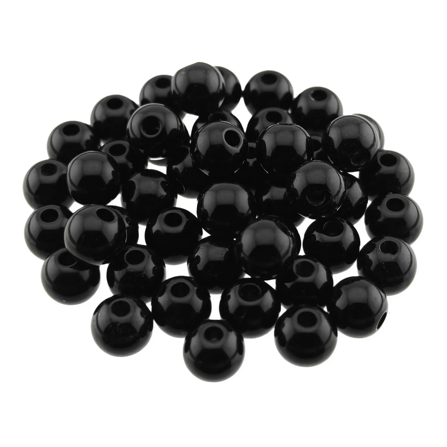 Koraliki Akrylowe Perełki 6 mm 100 szt. Czarne
