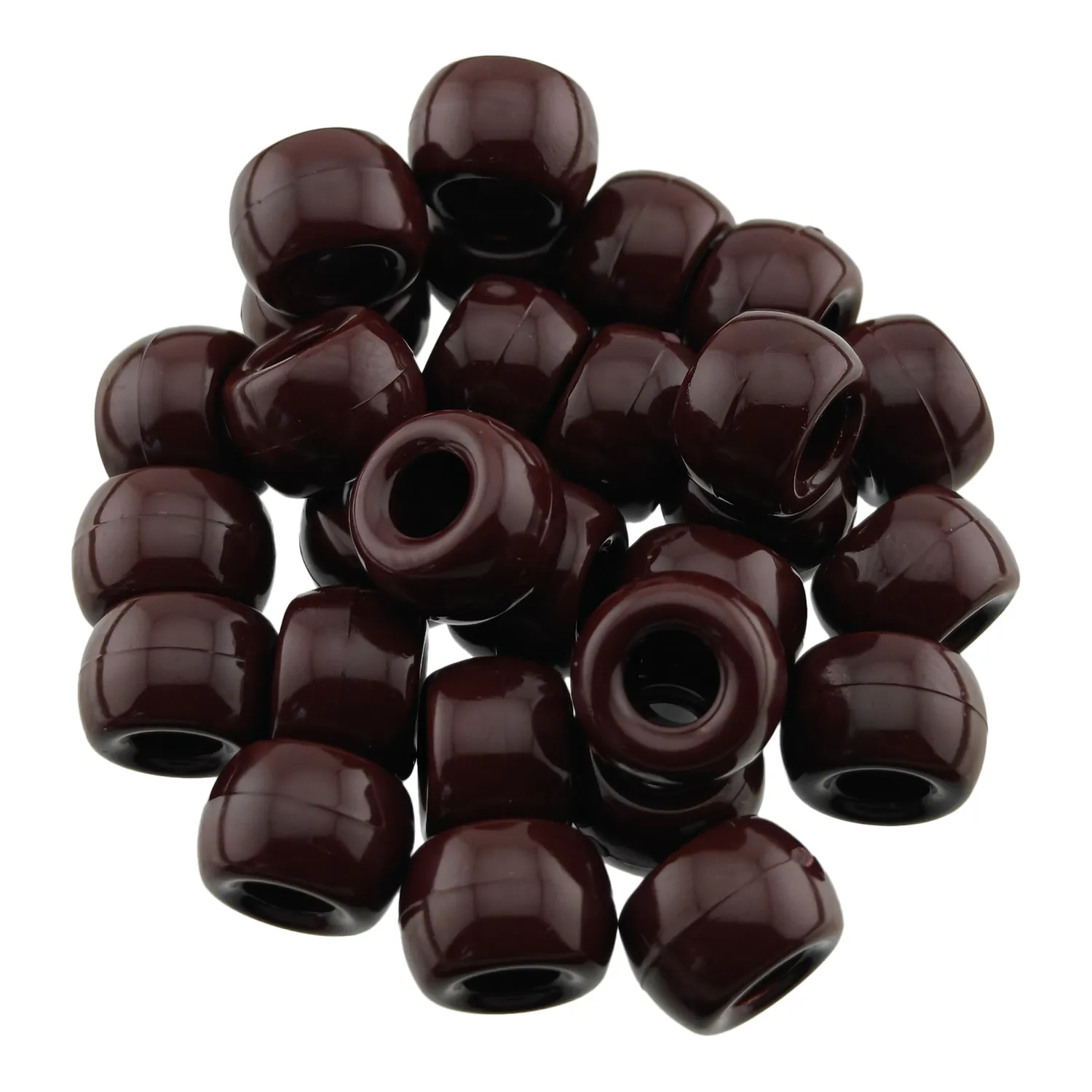 Koraliki Akrylowe Oponki Otwór 4 mm 100 szt. Brązowe