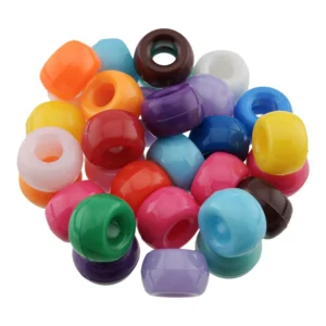 Koraliki Akrylowe Pony Beads 6x9 mm 100 szt. Wielokolorowe
