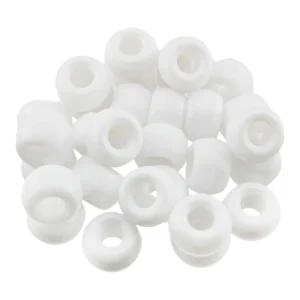 Koraliki Akrylowe Pony Beads 6x9 mm 100 szt. Białe